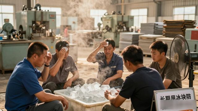 车间高温不用愁 郑州防暑降温冰块成了工人的救命凉方